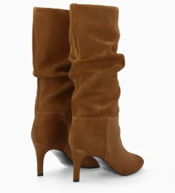 Botte à talon - Céleste 65 - Cuir velours - Brun