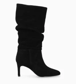 Botte à talon - Céleste 65 - Cuir velours - Noir