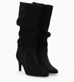 Botte à talon - Céleste 65 - Cuir velours - Noir