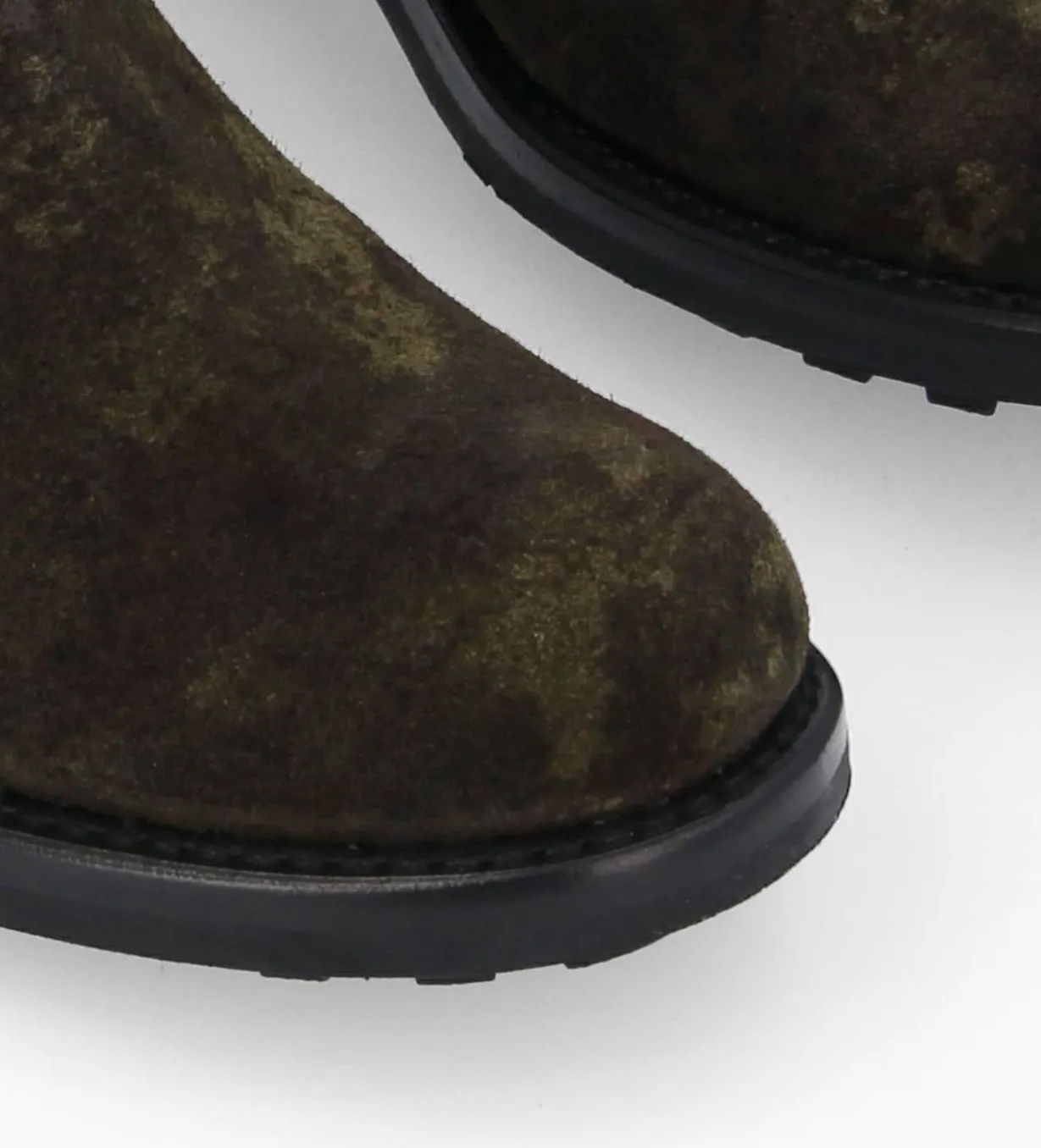 Botte biker à boucle - Biker 40 - Cuir velours - Camouflage