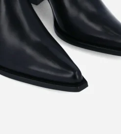 Botte western à talon - Ruby 50 - Cuir de veau lisse brillant - Noir