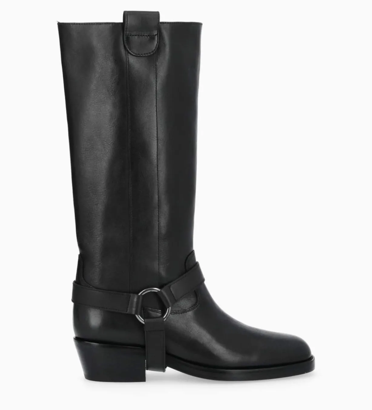 Botte western avec harnais - Carma 45 - Cuir lisse - Noir
