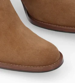 Botte zippée à talon - Legend 70 - Cuir velours - Sienna