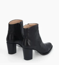 Bottine à talon à zip - Legend 70 - Cuir grainé - Noir