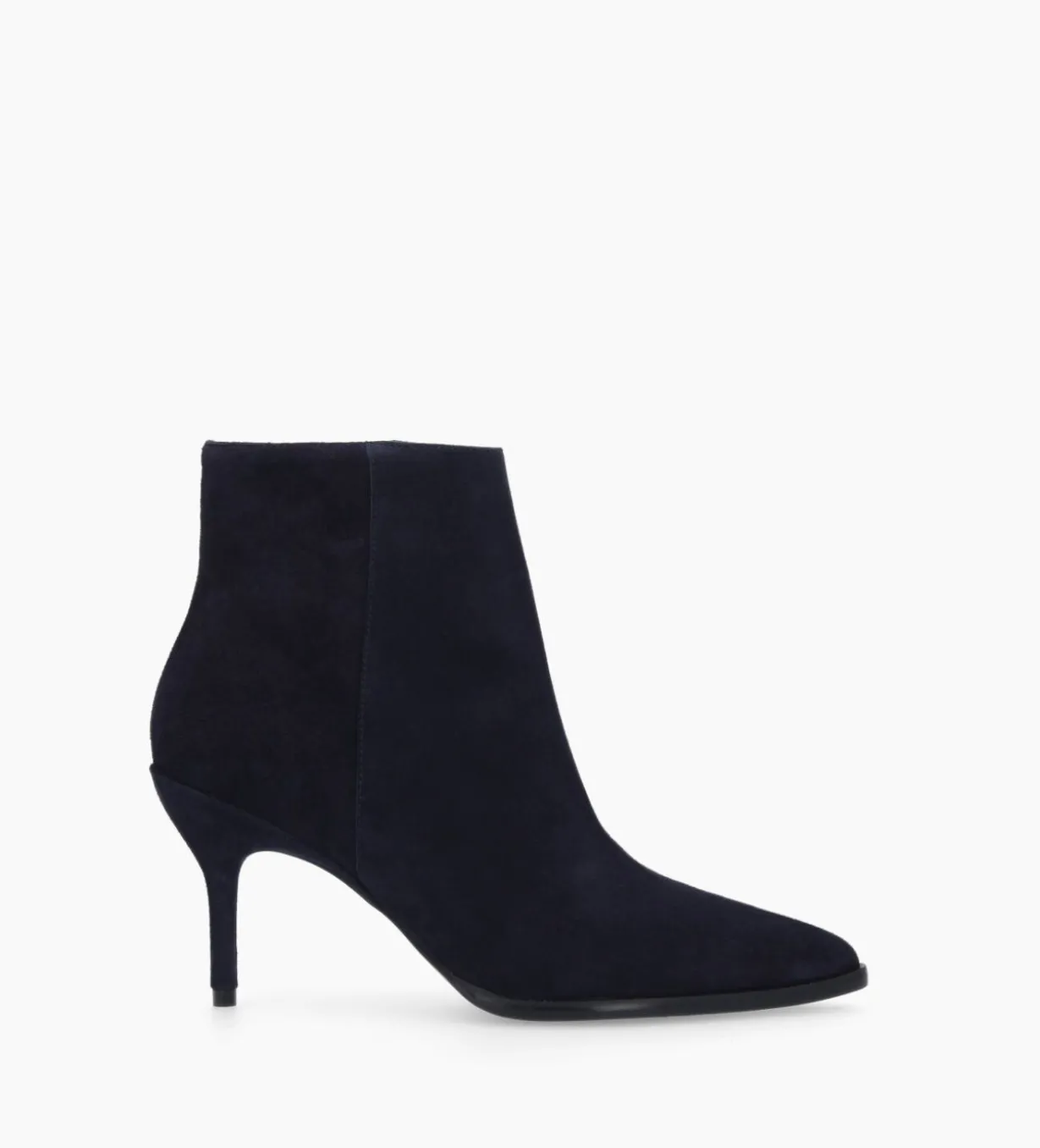 Bottine à talon aiguille - Jamie 70 - Cuir velours - Marine
