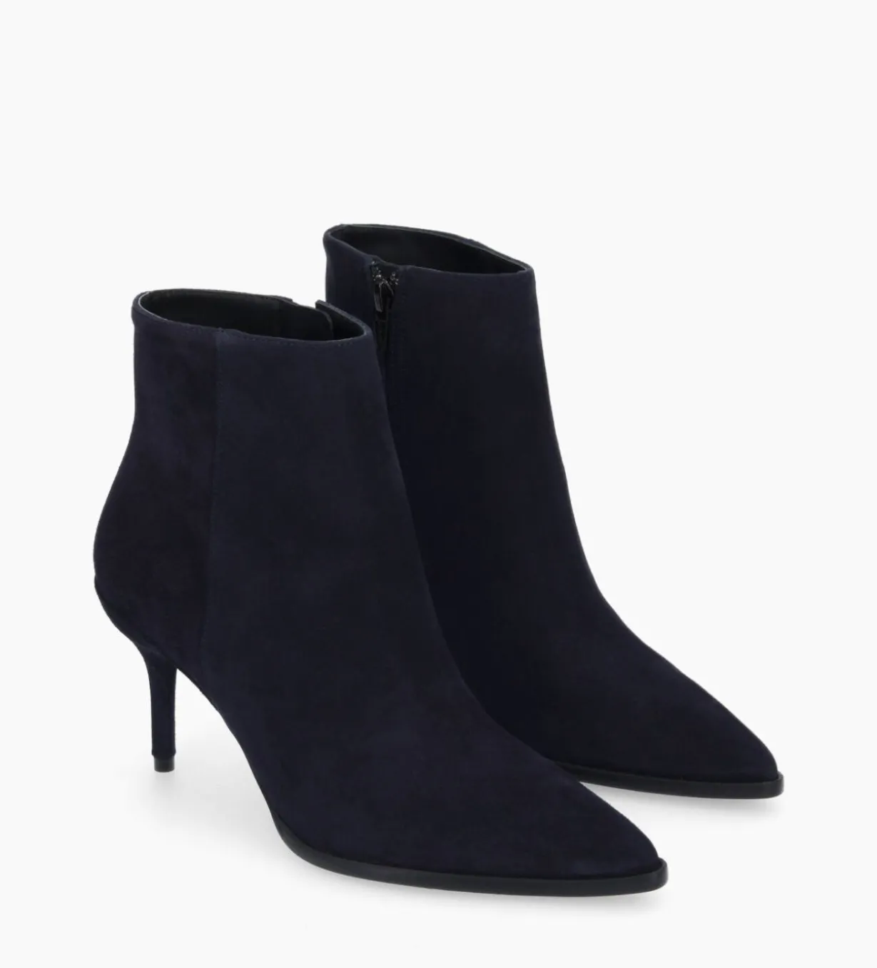 Bottine à talon aiguille - Jamie 70 - Cuir velours - Marine