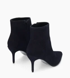 Bottine à talon aiguille - Jamie 70 - Cuir velours - Marine