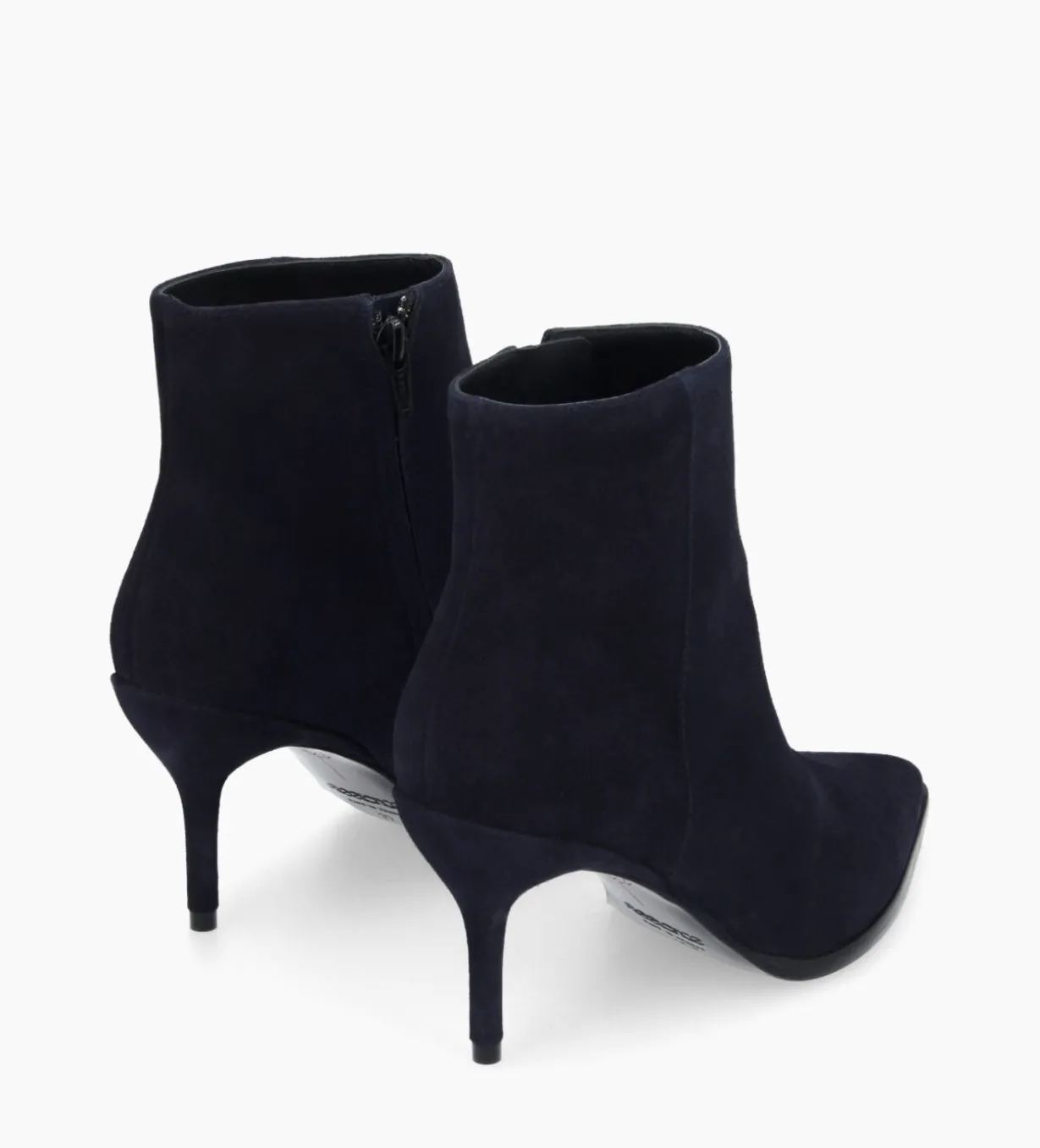 Bottine à talon aiguille - Jamie 70 - Cuir velours - Marine