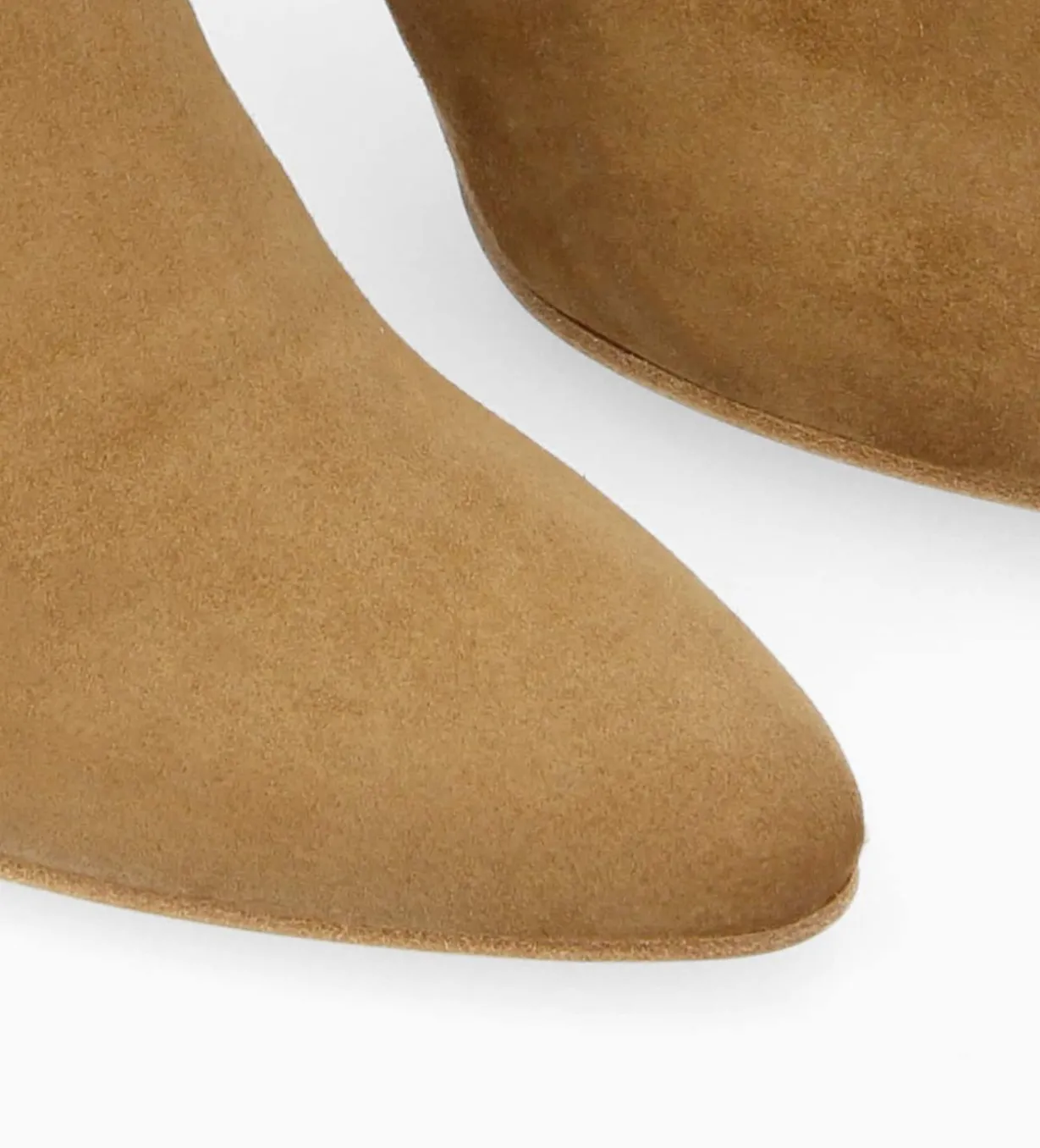 Bottine à talon aiguille zippée - Stella 65 - Cuir velours - Sienna