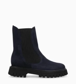 Bottine chelsea - Georgia - Cuir velours - Marine