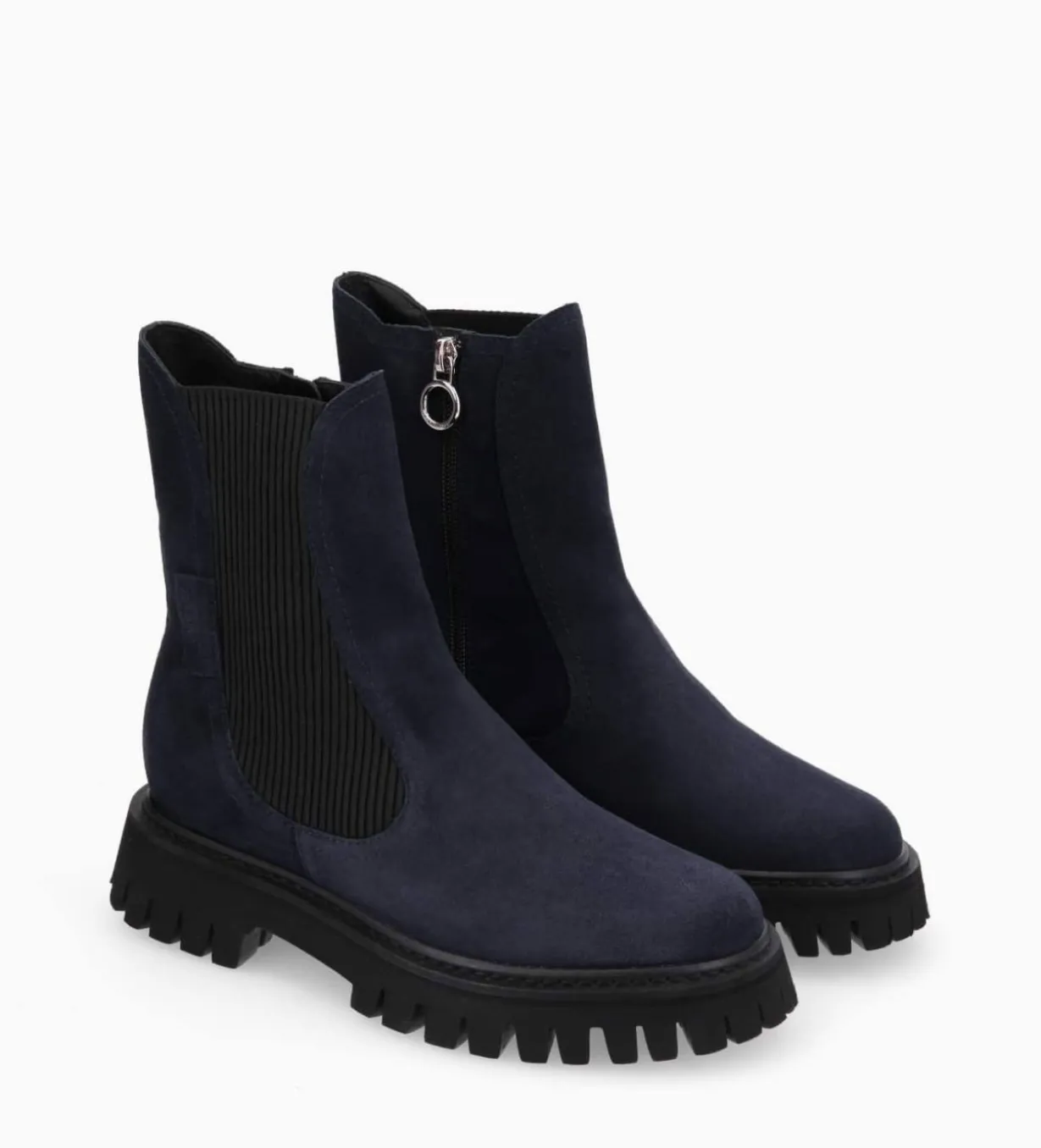 Bottine chelsea - Georgia - Cuir velours - Marine