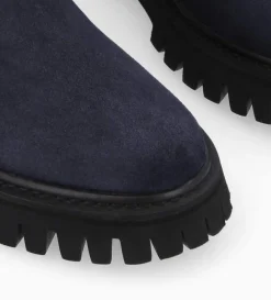 Bottine chelsea - Georgia - Cuir velours - Marine