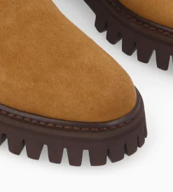 Bottine chelsea - Georgia - Cuir velours - Biscuit