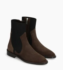 Bottine chelsea - Harri 25 - Cuir velours - Marron foncé