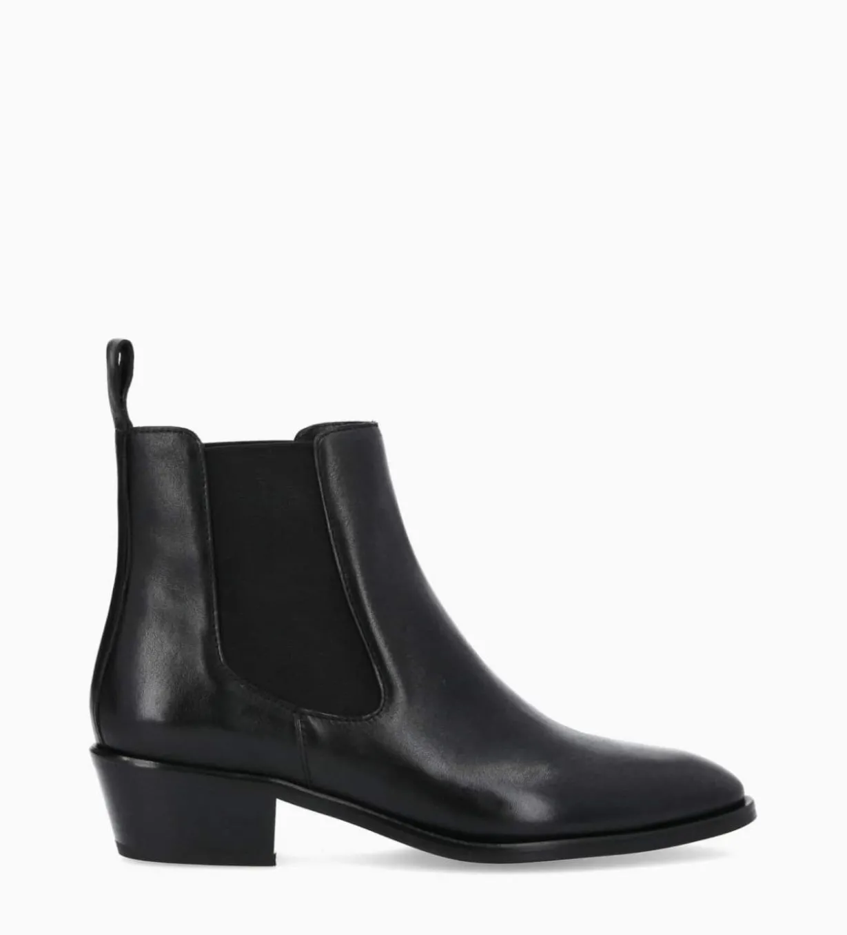 Bottine western chelsea - Kim 40 - Cuir lisse - Noir
