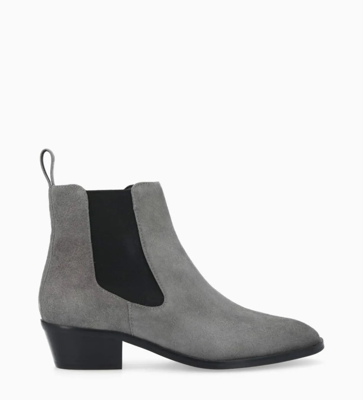 Bottine western chelsea - Kim 40 - Cuir velours - Graphite