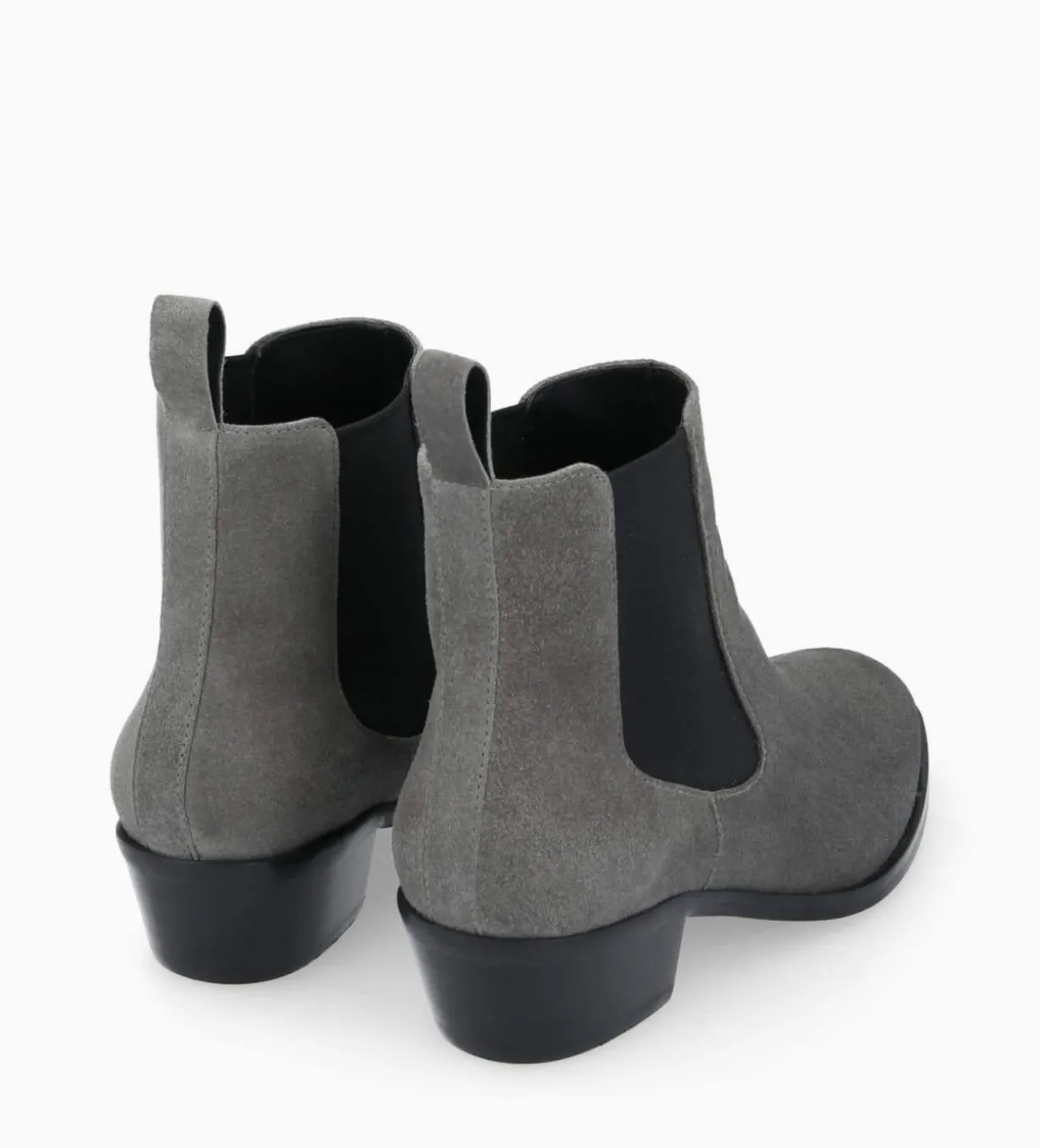 Bottine western chelsea - Kim 40 - Cuir velours - Graphite