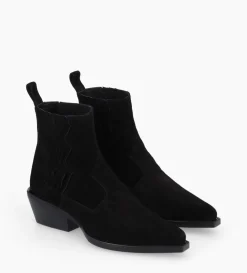 Bottine western chelsea - Calamity 40 - Cuir velours - Noir