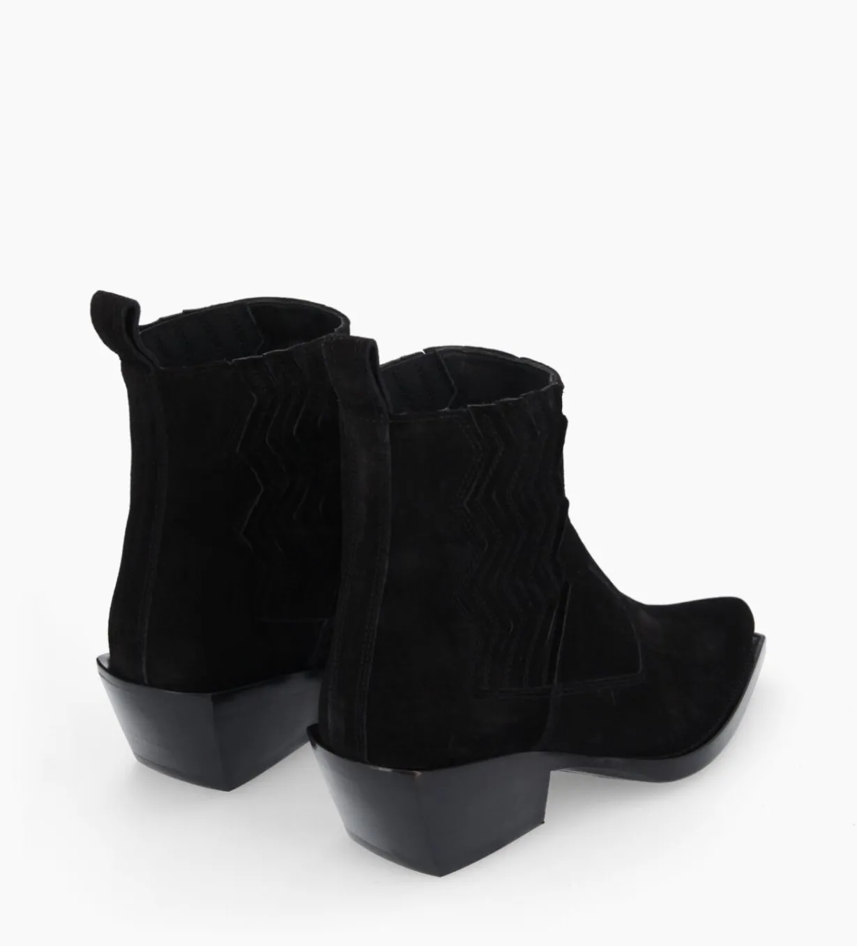 Bottine western chelsea - Calamity 40 - Cuir velours - Noir