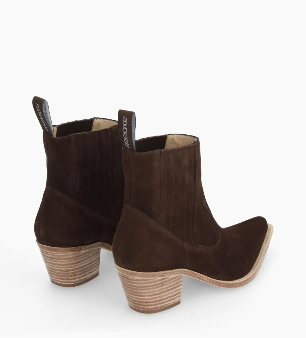 Bottine western chelsea - Sibelle 50 - Cuir velours - Ebène