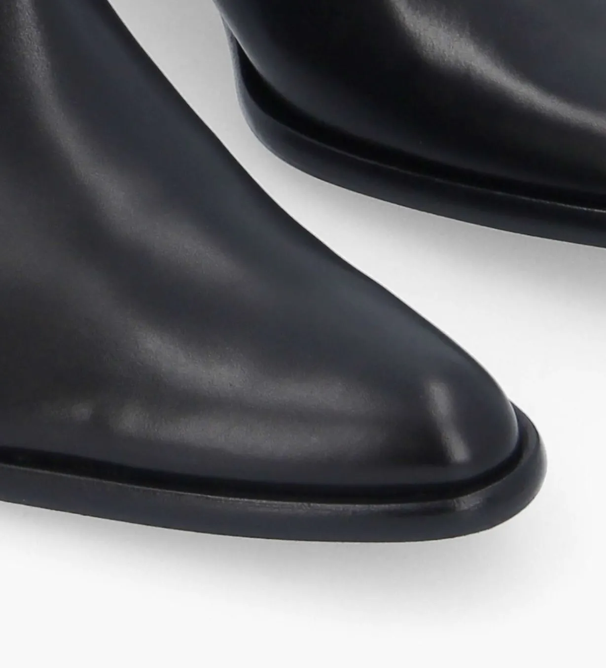 Bottine western zippée à talon - Jane 5 - Cuir lisse - Noir
