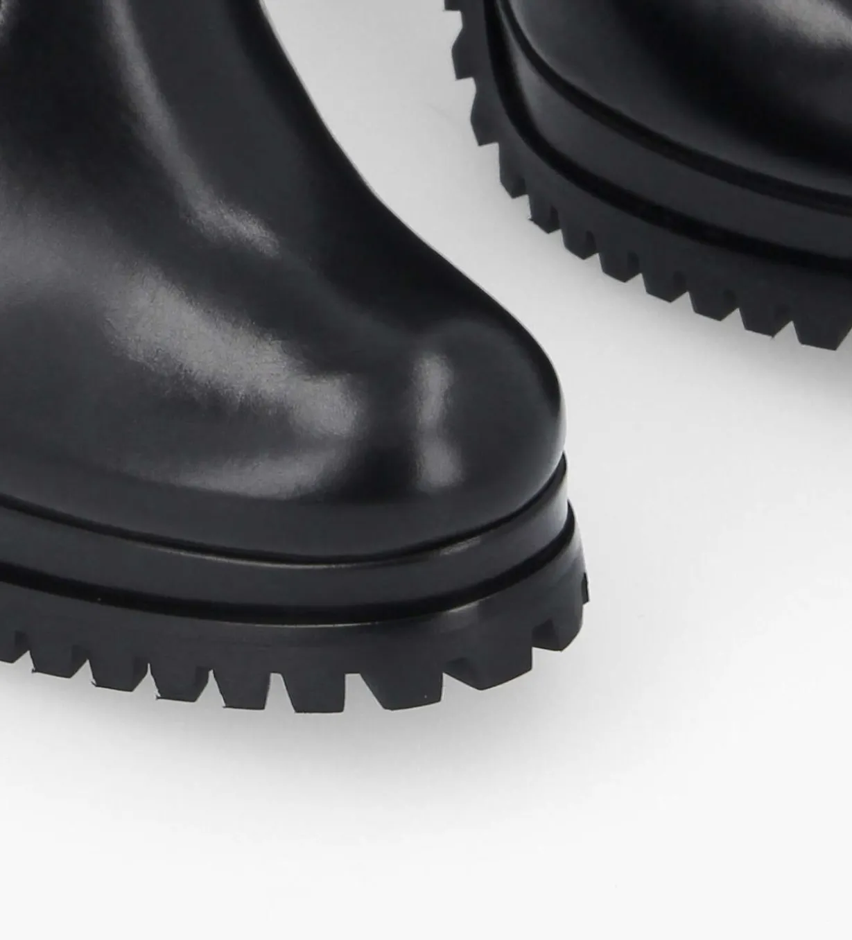 Bottine zippée à talon - Lery 7 - Cuir lisse - Noir