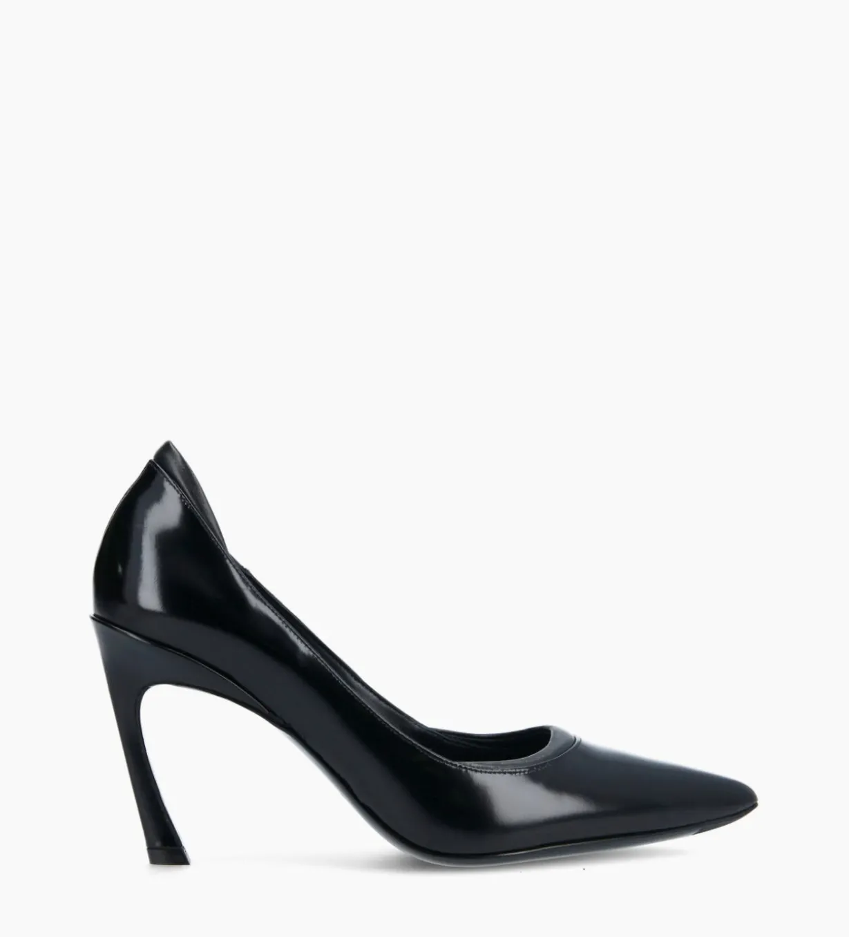 Escarpin - La Rose 85 - Cuir glacé/Cuir nappa - Noir