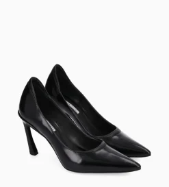 Escarpin - La Rose 85 - Cuir glacé/Cuir nappa - Noir