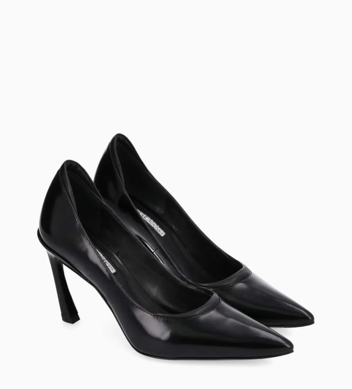 Escarpin - La Rose 85 - Cuir glacé/Cuir nappa - Noir