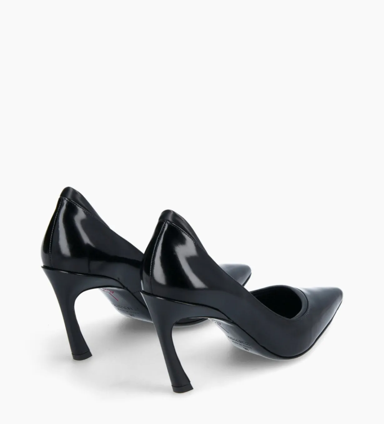 Escarpin - La Rose 85 - Cuir glacé/Cuir nappa - Noir