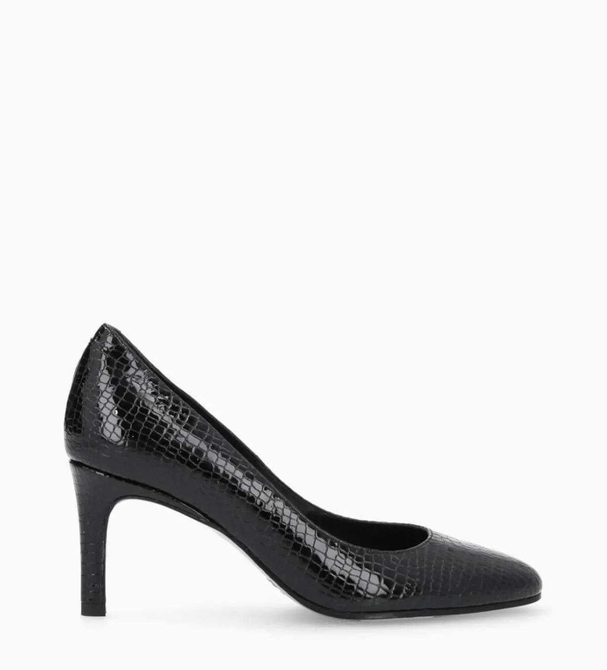 Escarpin - Mirri 65 - Cuir imprimé serpent verni - Noir