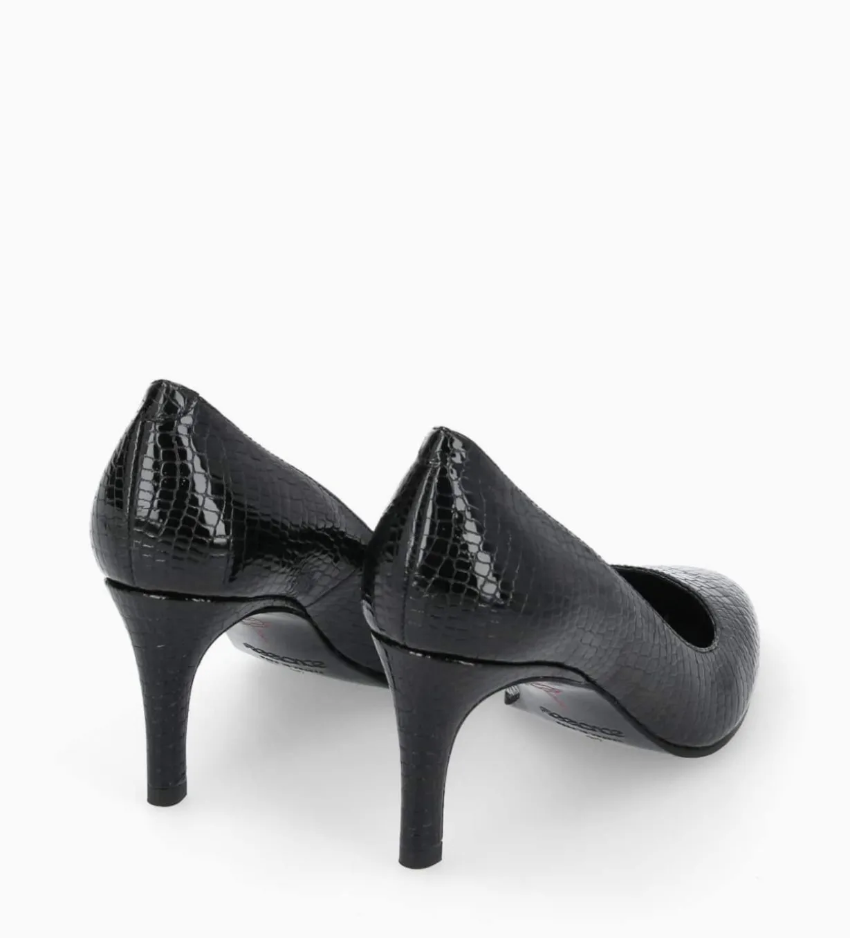 Escarpin - Mirri 65 - Cuir imprimé serpent verni - Noir