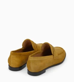 Mocassin - Anaïs - Cuir velours - Moutarde