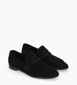Mocassin - Anaïs - Cuir velours - Noir