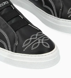Sneaker - Panic - Cuir lisse - Noir